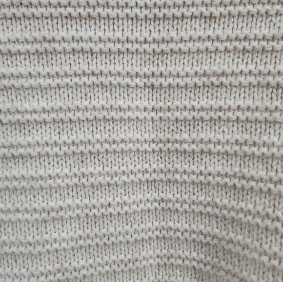 Madewell cream ruffle victorian sweater sleeve Marino wool blend stretch large - Picture 6 of 15